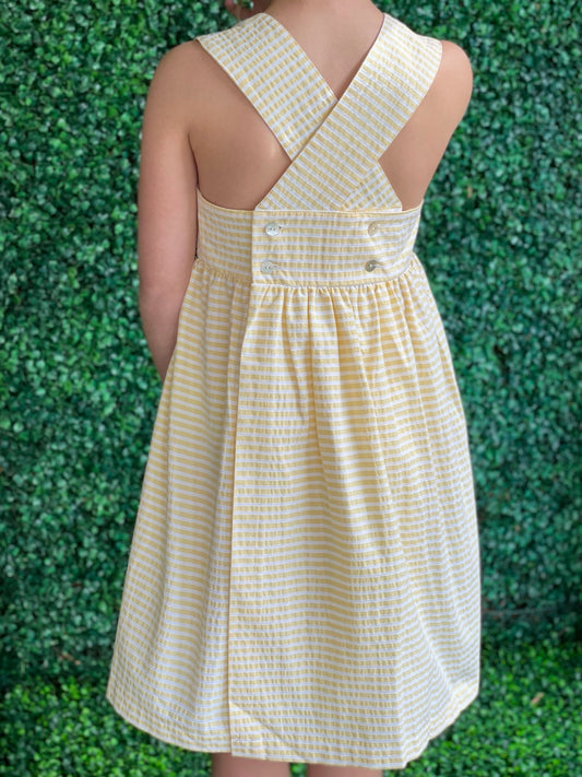 Carlotta Dress - Yellow Stripe