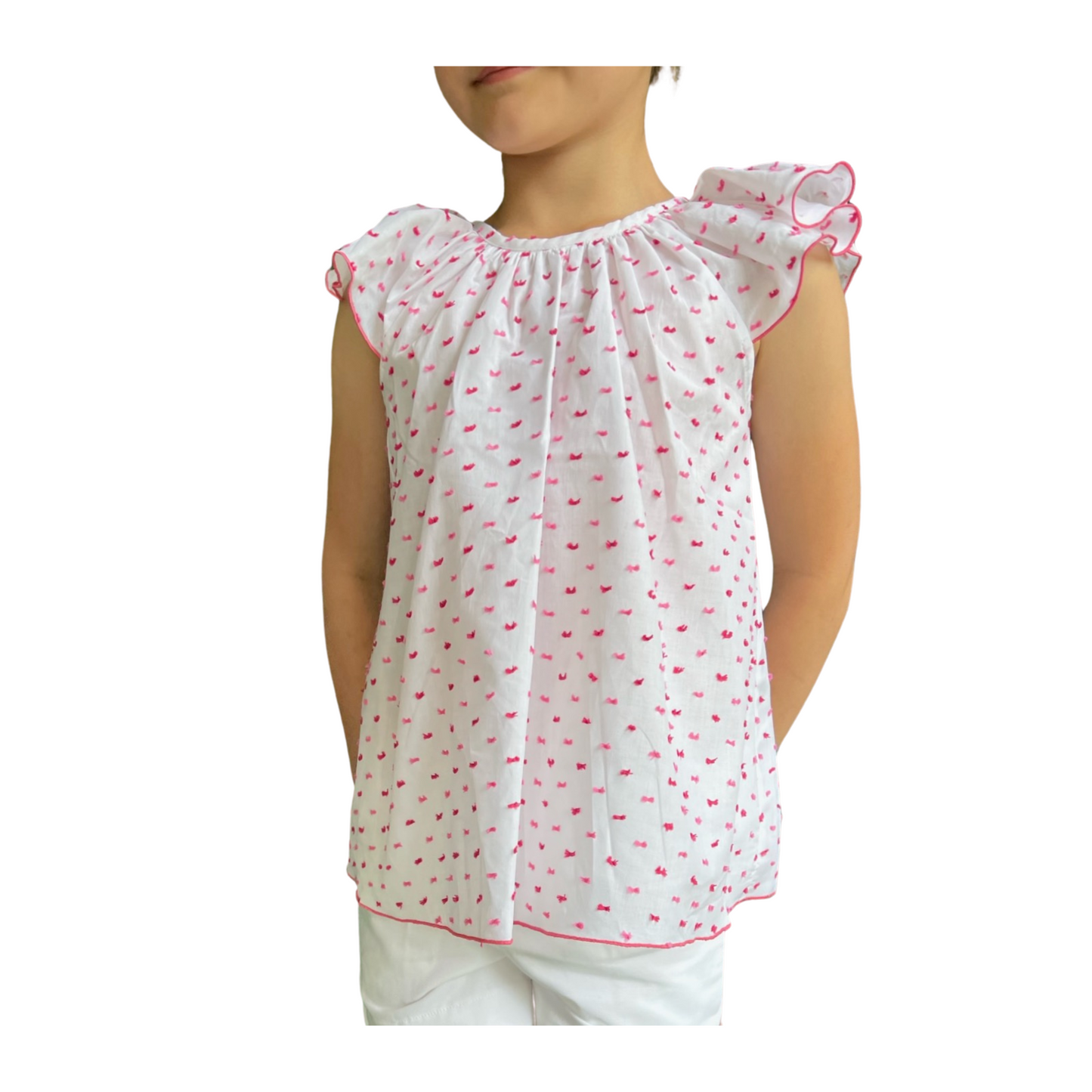 Vanessa Blouse - Pink Plumeti