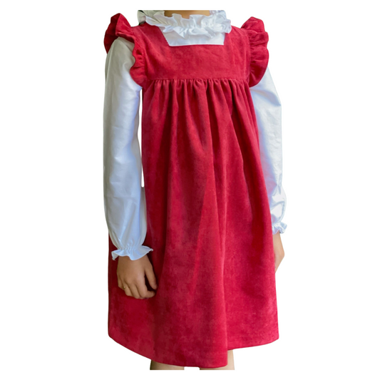 Corduroy Alessia Dress - Cranberry