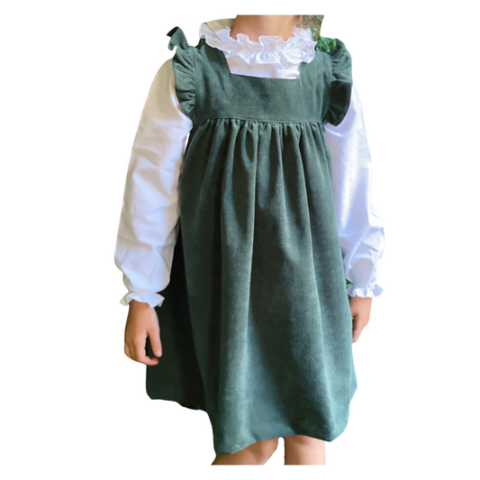 Corduroy Alessia Dress - Forest