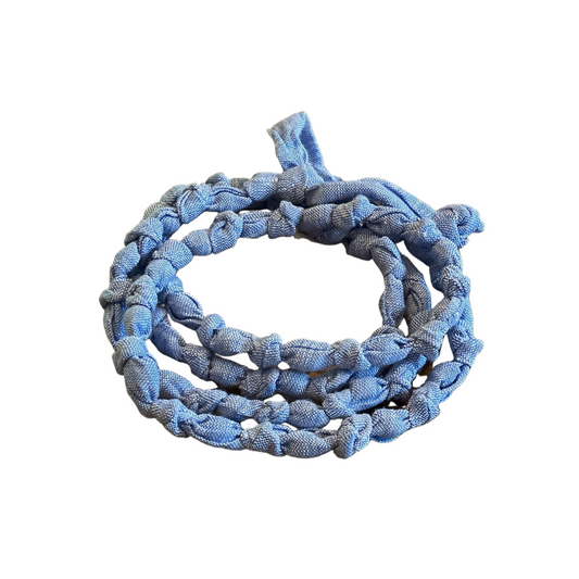 Linen Necklace - Light Blue
