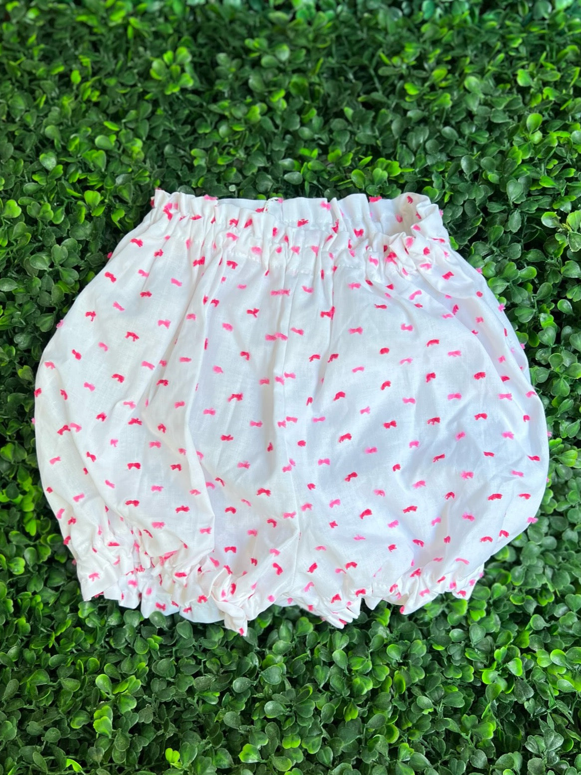 Girl Bloomer Shorts- Pink Plumeti