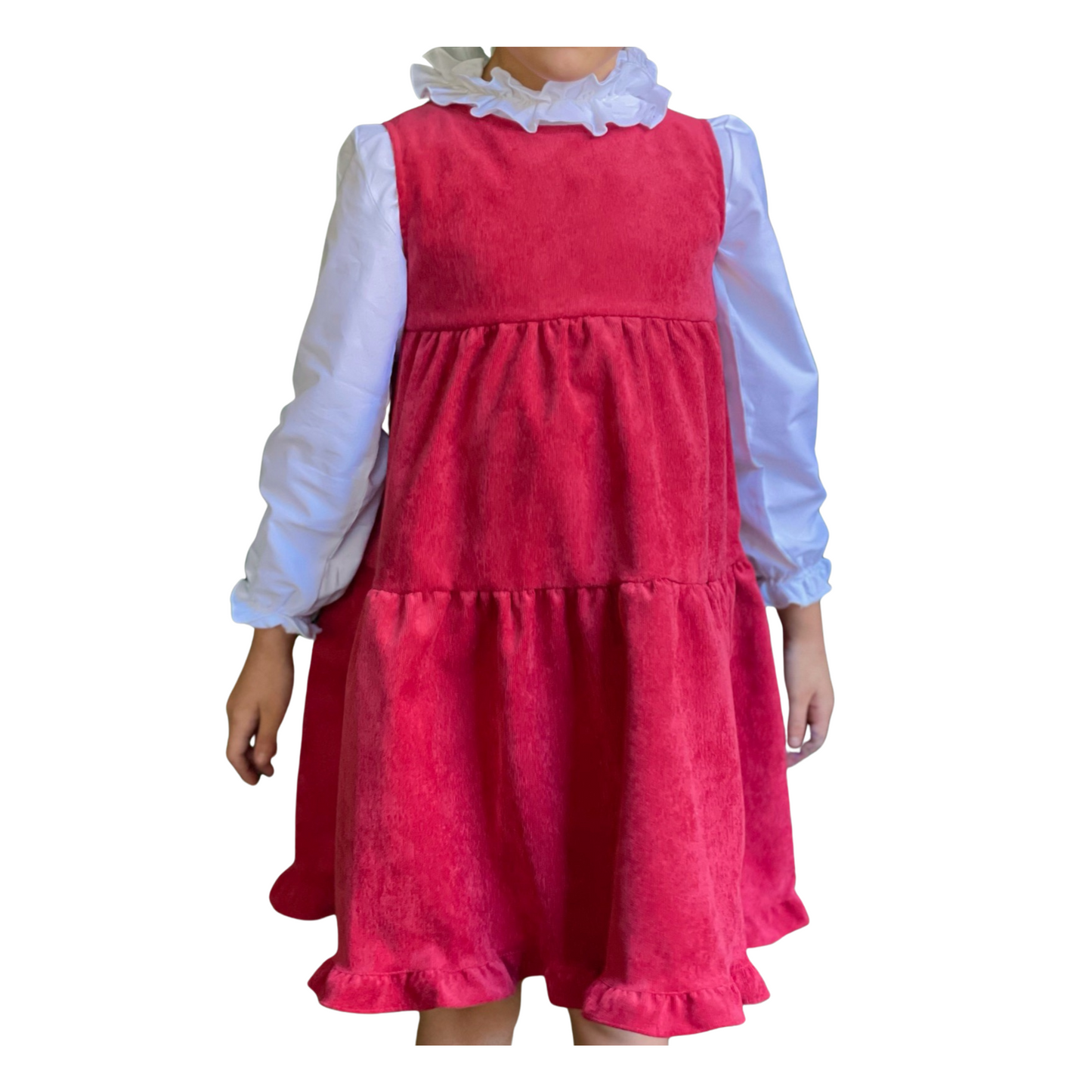 Corduroy Guia Dress - Cranberry