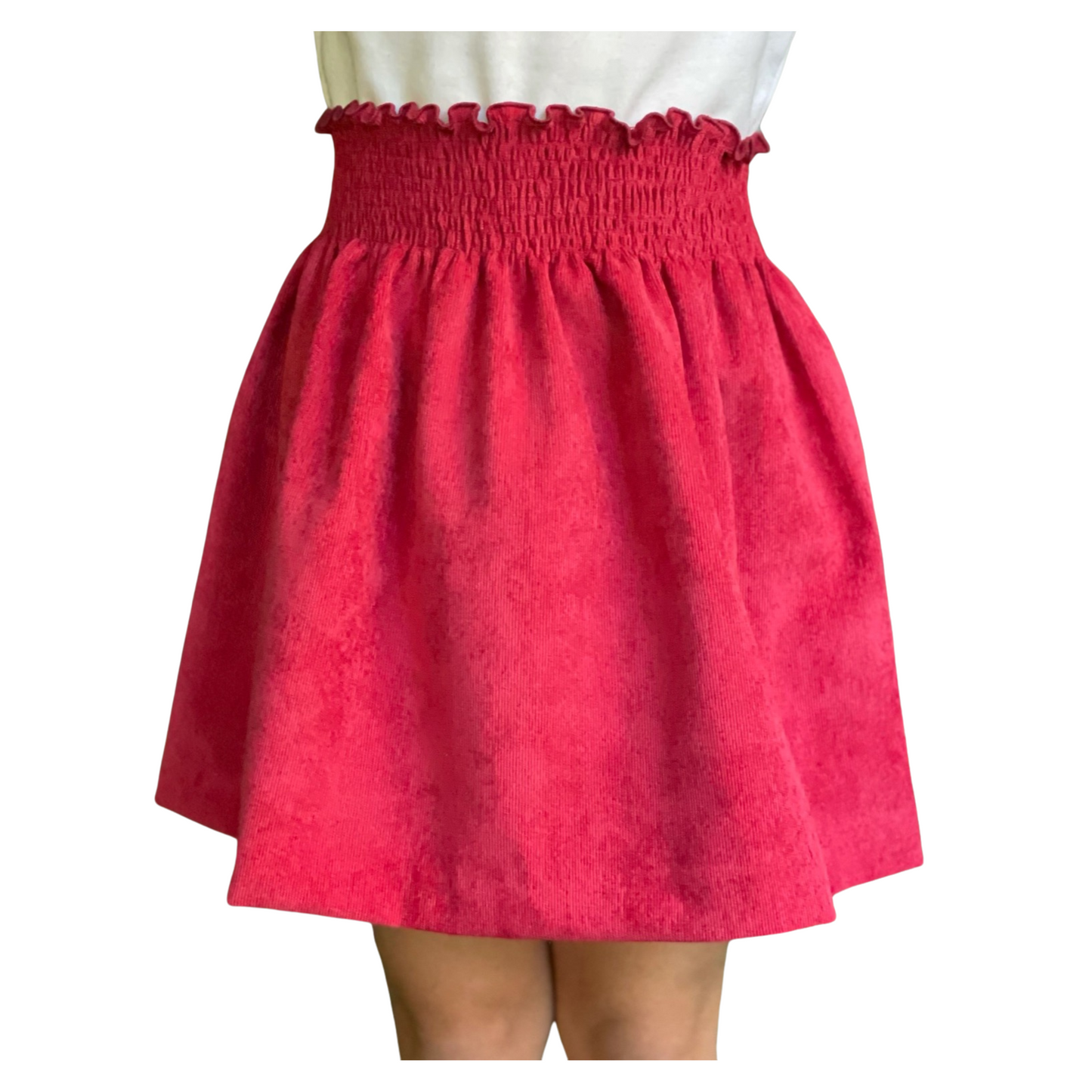 Corduroy Marilia Skirt - Cranberry