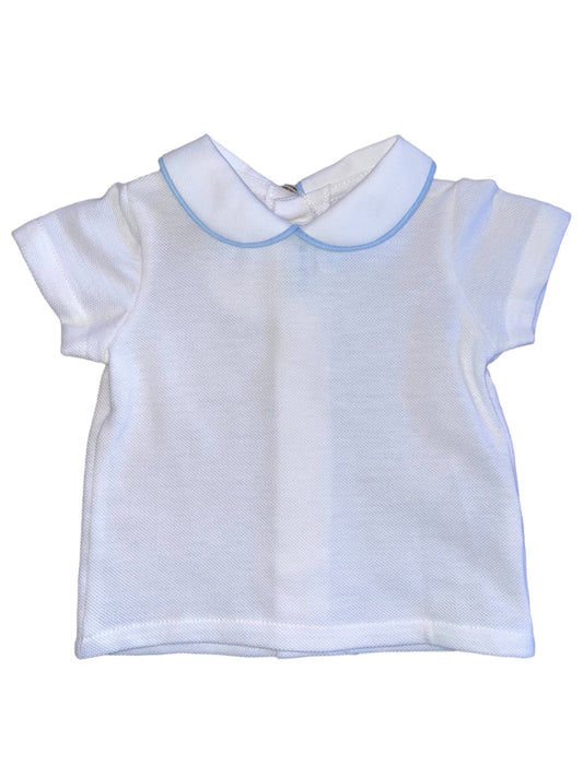 Baby Boy Polo - Light Blue Stitching