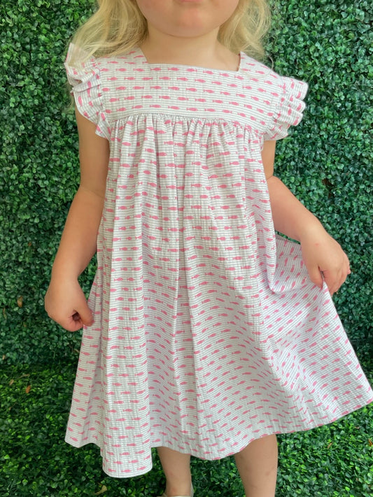 Alessia Dress - Pink Fish