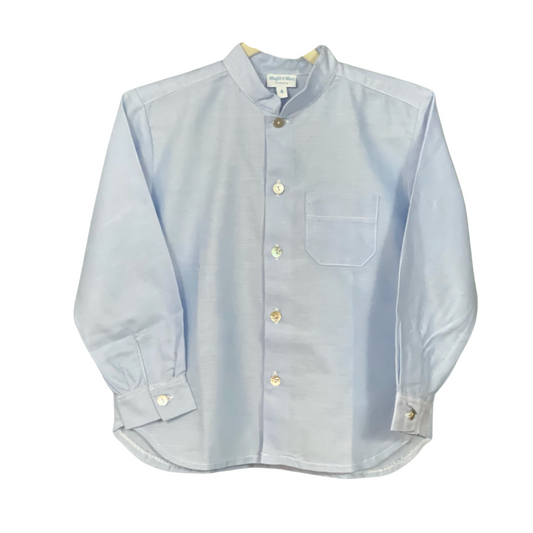 Tab Collar Shirt - Blue Oxford