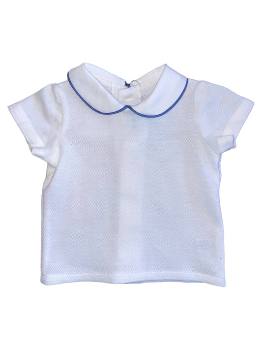 Baby Boy Polo - Dark Blue Stitching