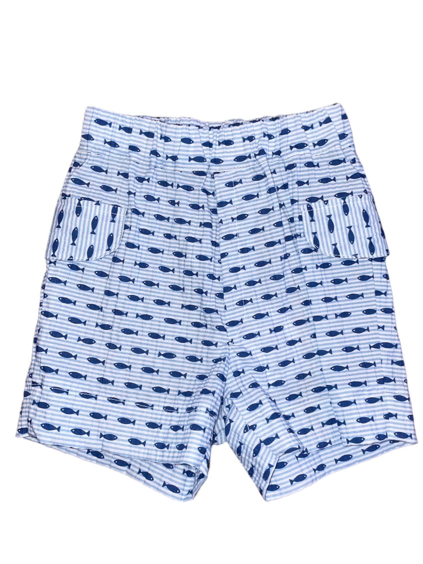 Baby Boy Shorts - Blue Fish