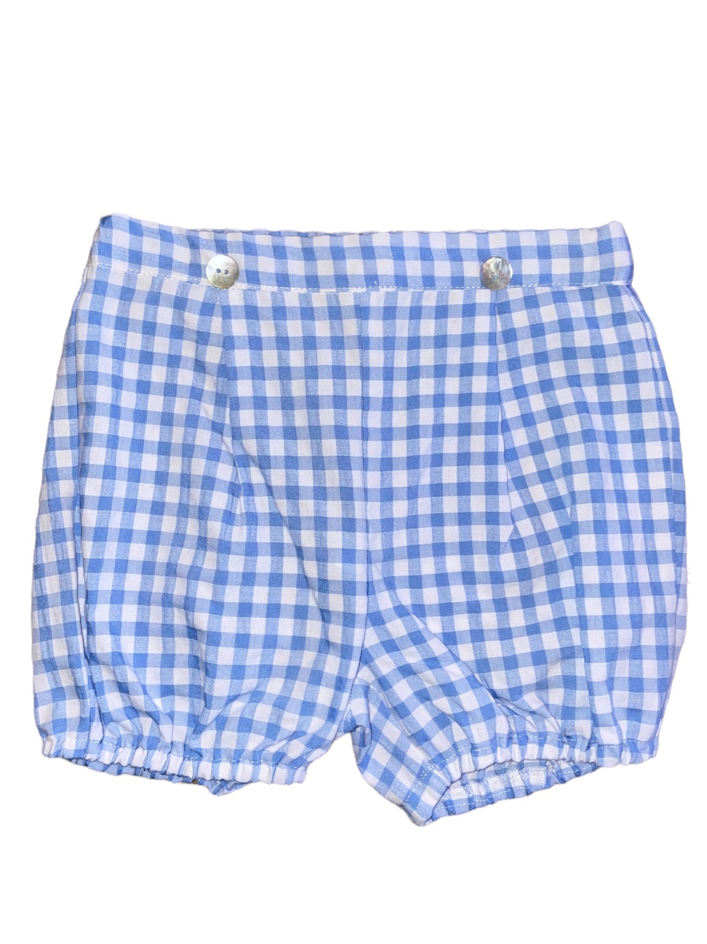 Bloomers w/ Button - Blue Gingham