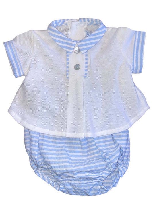 Bloomer Set - Light Blue Stripes