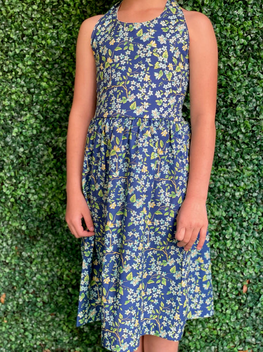 Capri Dress - Blue Floral