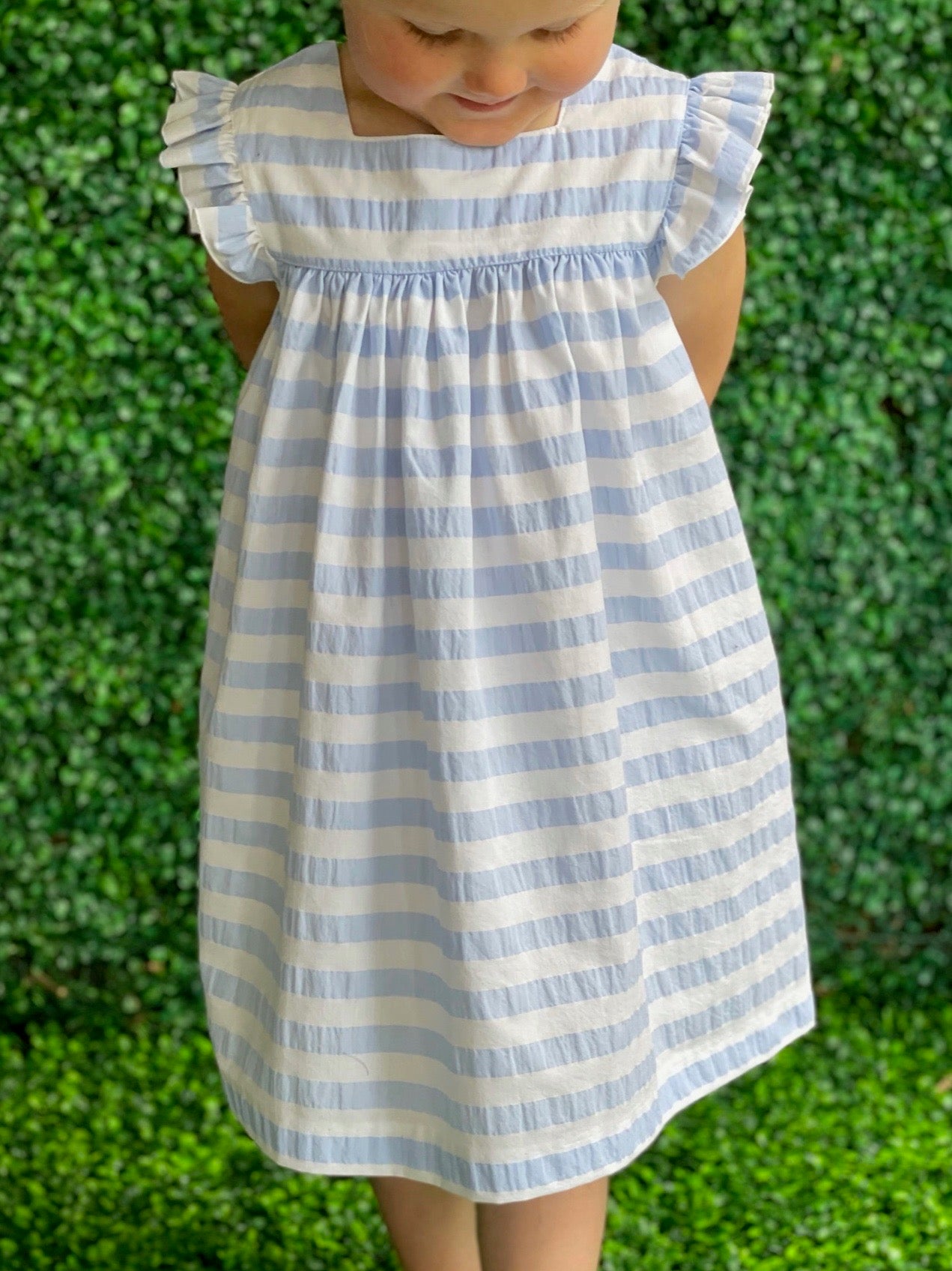 Alessia Dress - Blue Stripe