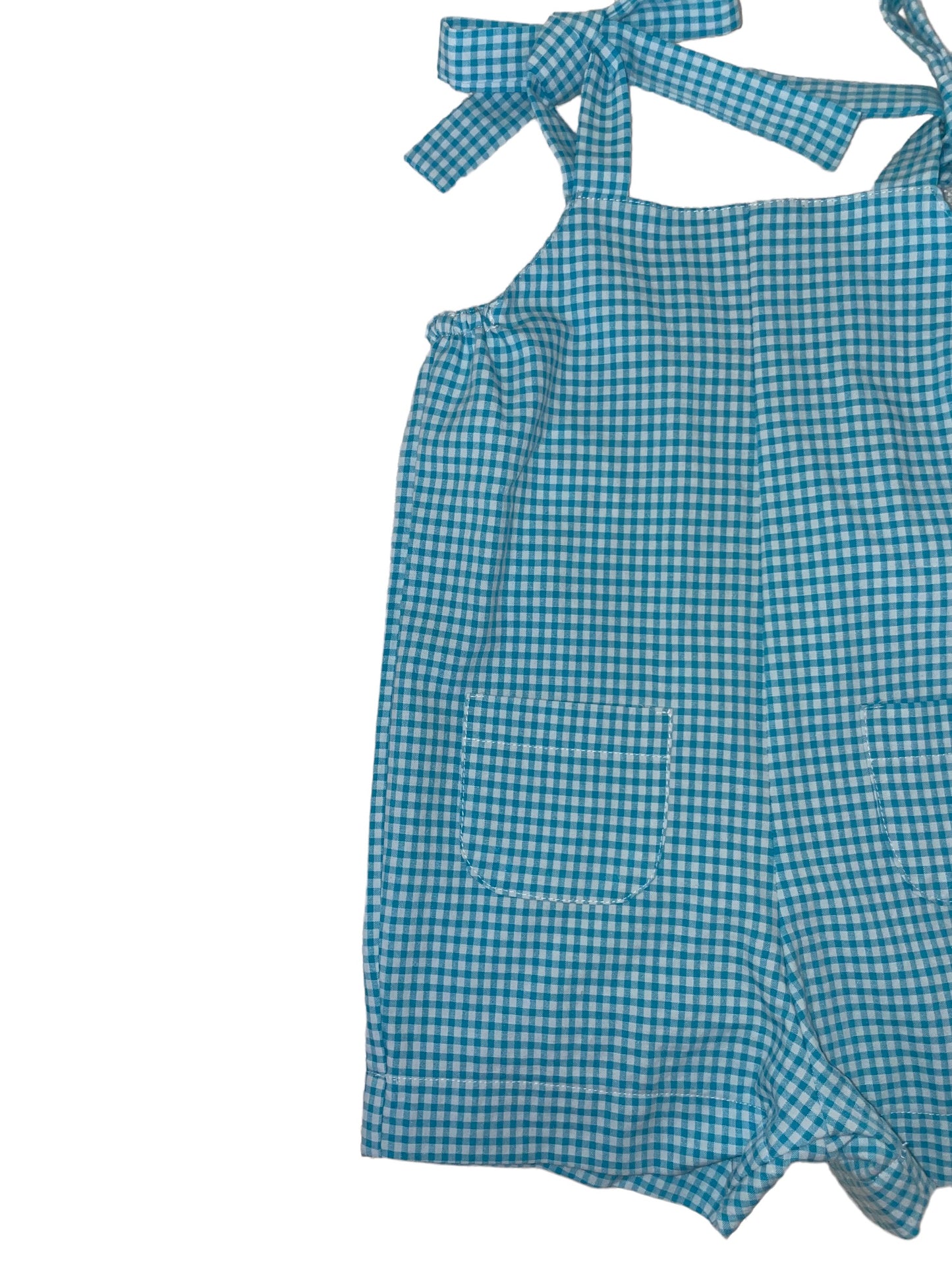 Sveva Overalls - Teal Gingham