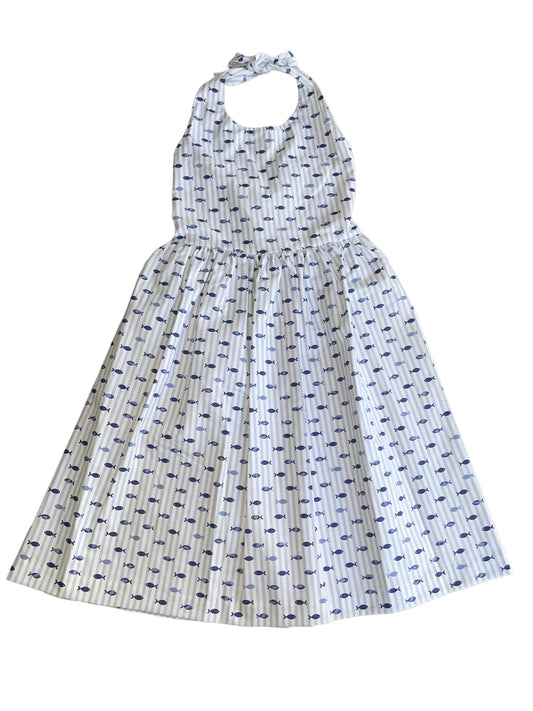 Capri Dress - Blue Fish