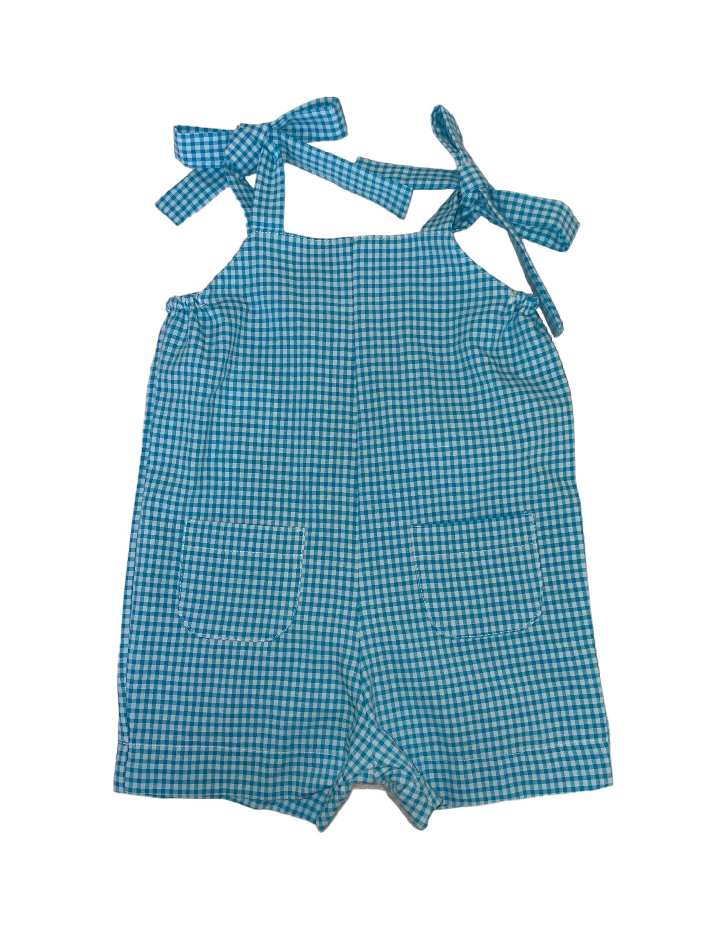 Sveva Overalls - Teal Gingham