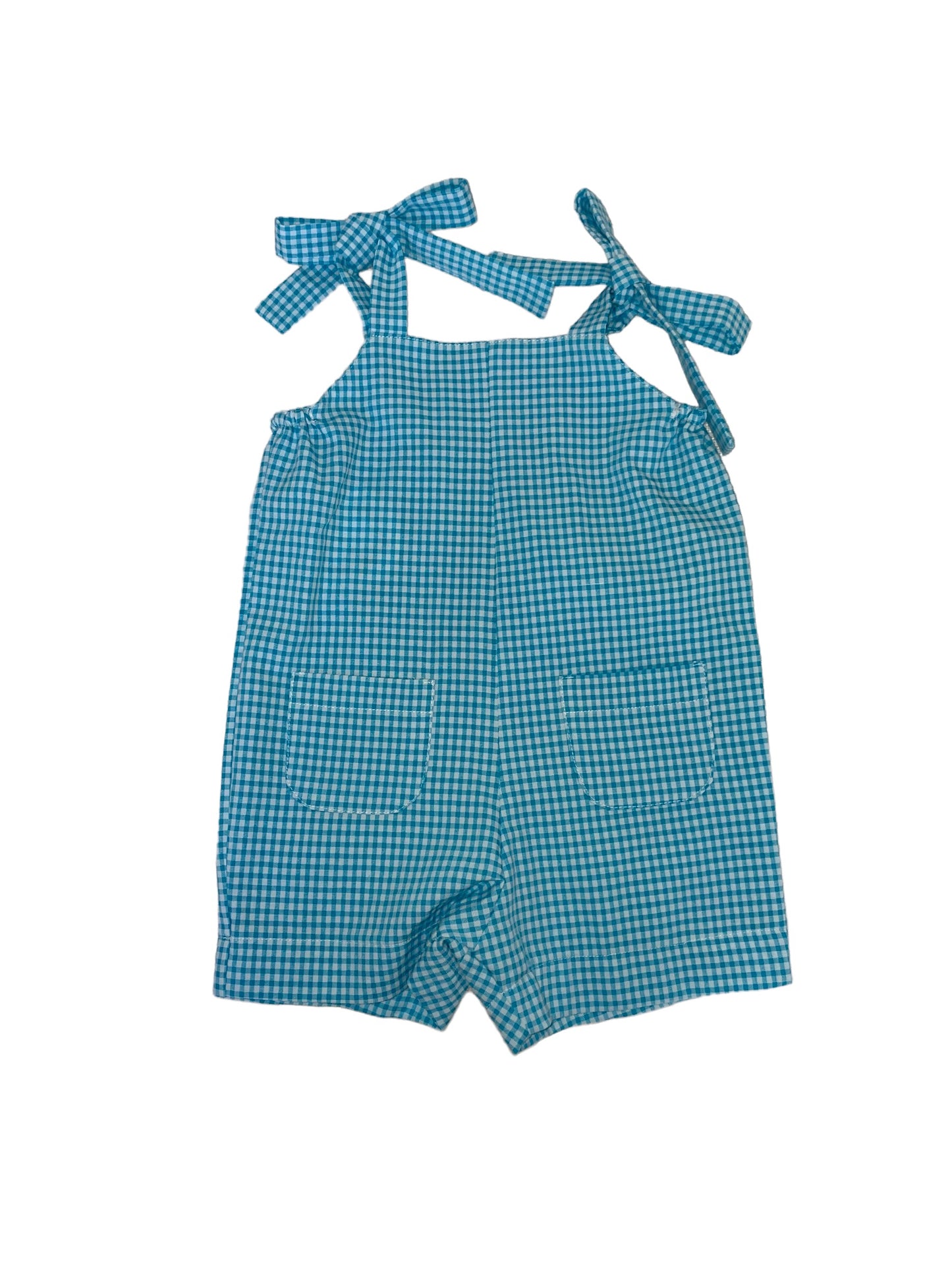 Sveva Overalls - Teal Gingham